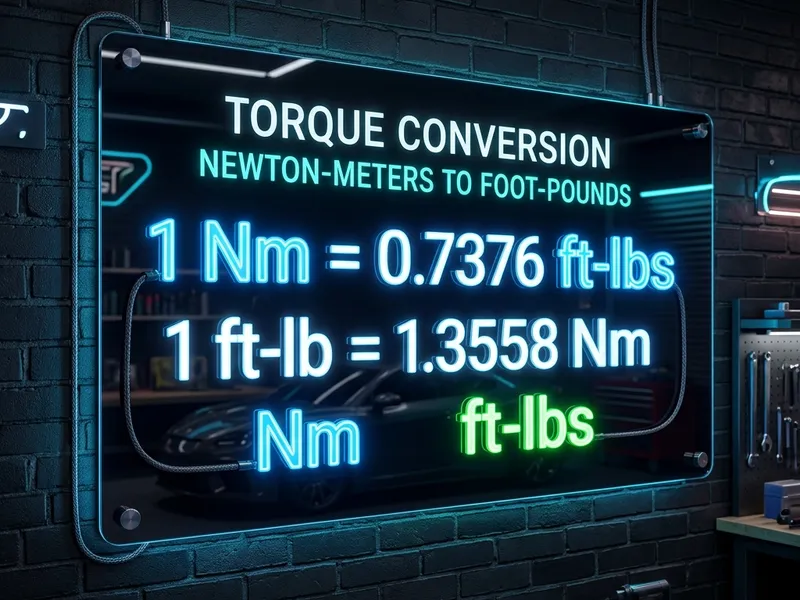 Nm to Ft-Lbs Conversion Formula Display
