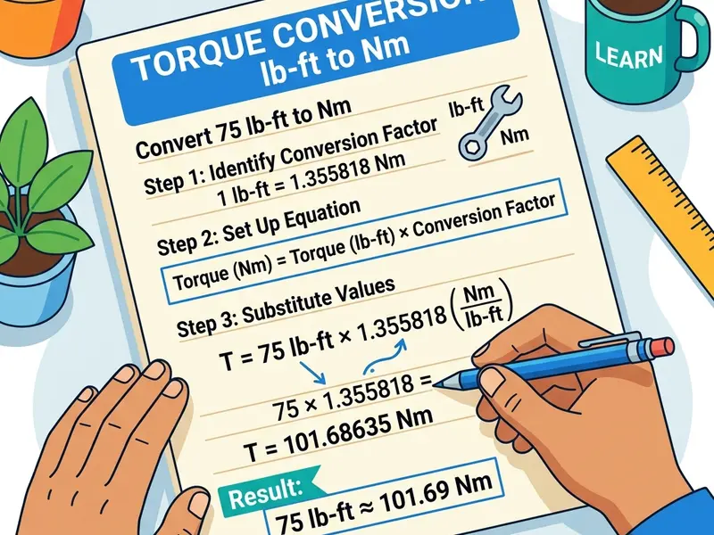 Hand calculating torque conversion