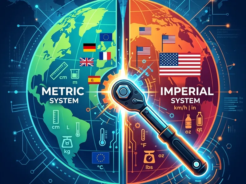 World Map with Metric and Imperial Systems